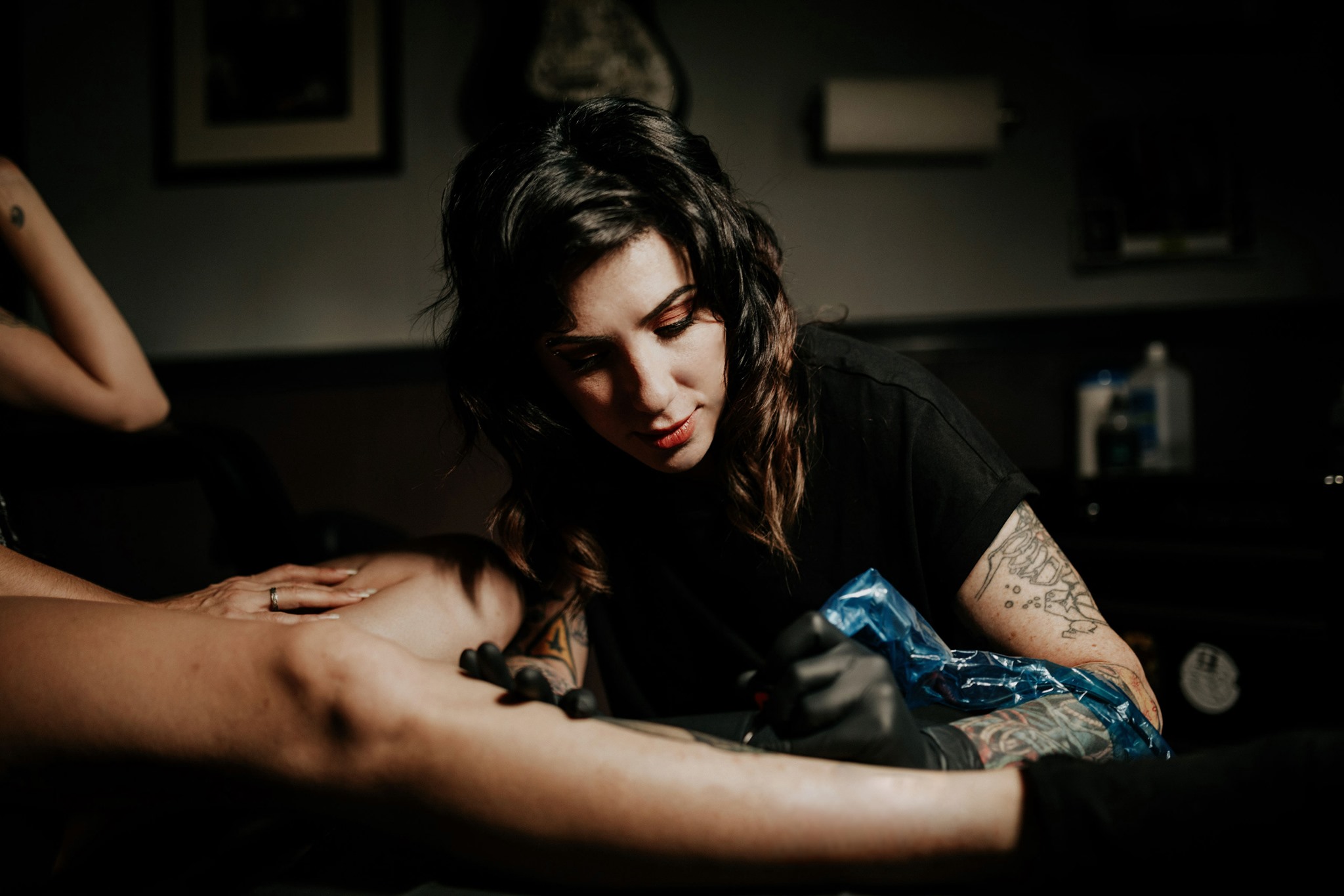 Sara Fogle of Chico Lou's Fine Tattoos studio in Athens Georgia. Photo by Twin Hearts Photography